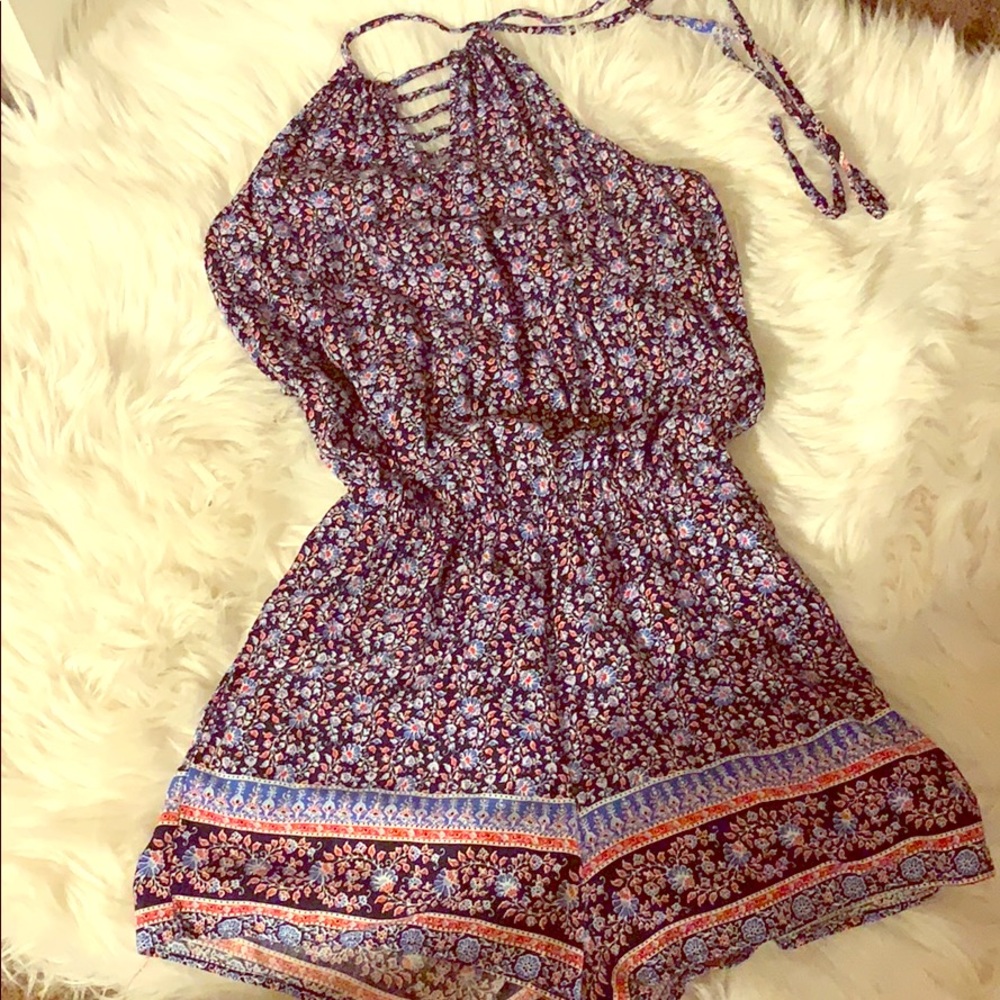 Red white and blue romper